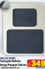 ENGLİSH HOME YUMUŞAK DOKULU BANYO PASPAS TAKIMI fiyat ve kampanya bilgisi